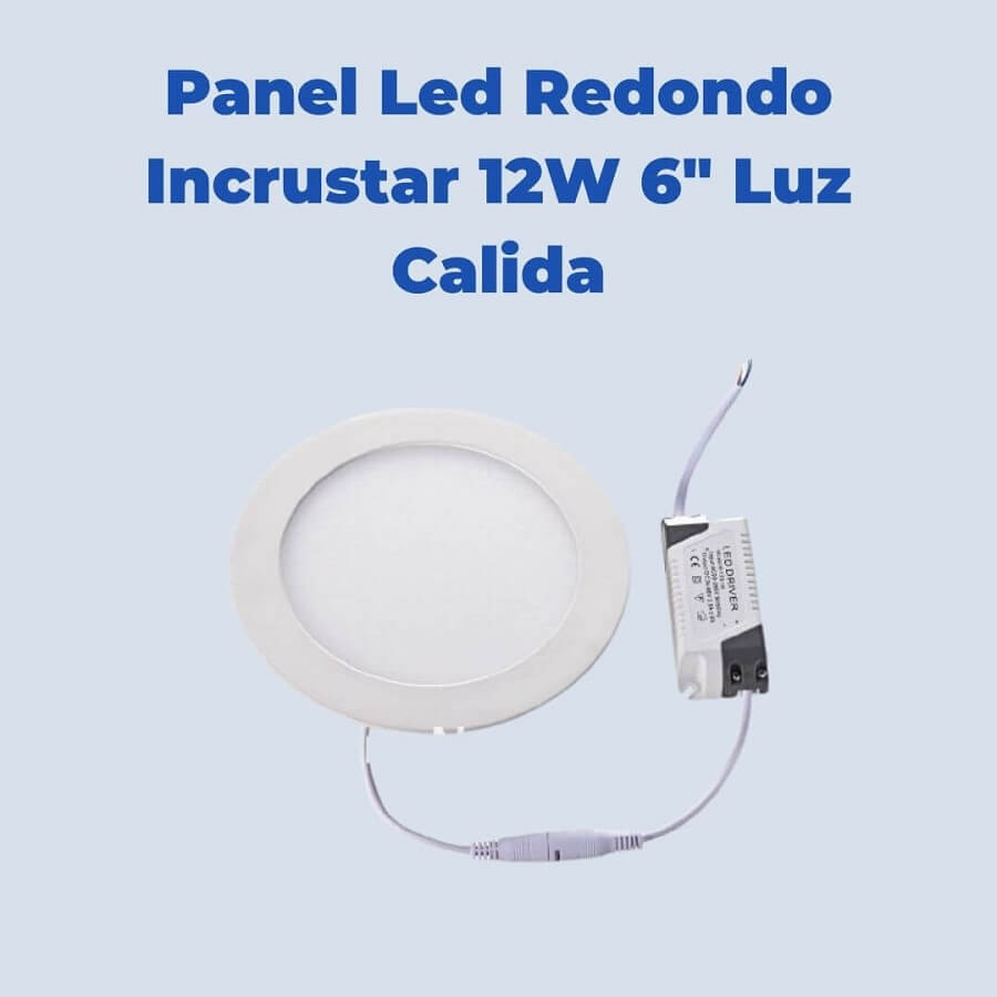 LO51281PB - Panel led 12W incrustar redondo luz calida blanco