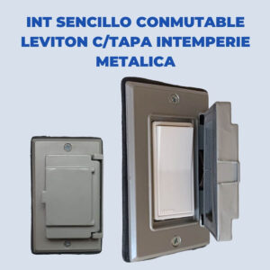 Interruptor Sencillo Conmutable Leviton Decora Con Tapa Intemperie Metalica