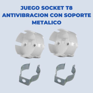 Juego Socket T8 Antivibracion Con Soporte Metalico